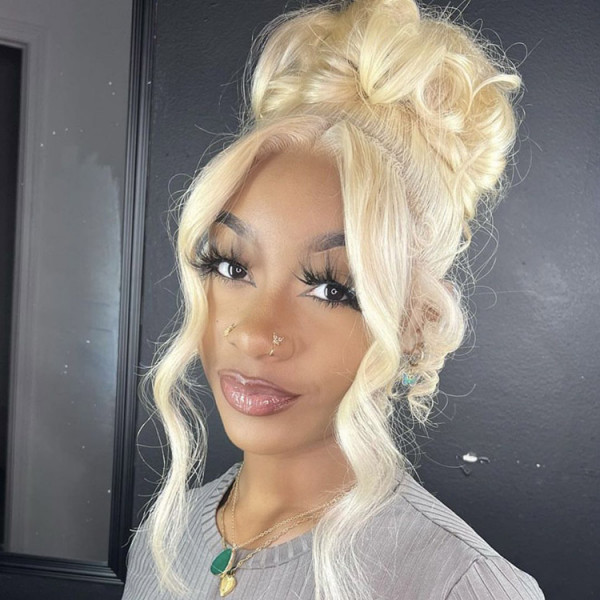 Blonde wig bun outlet