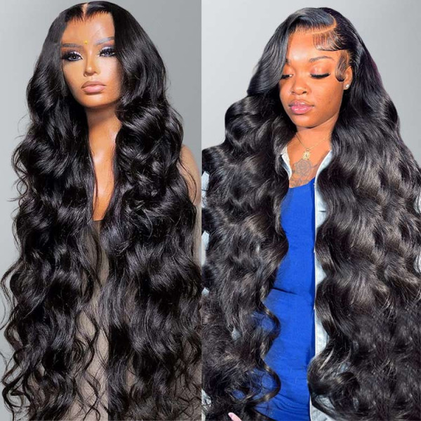 Body Wave Full Lace Wigs Natural Black Vigin Hair 180 Density Asteriahair
