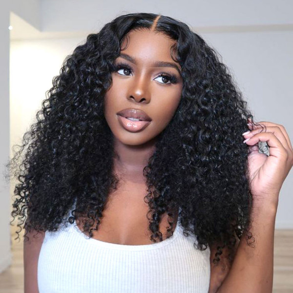 Airy Cap Affordable Glueless Lace Front Wigs Curly Human Hair Wigs Asteriahair