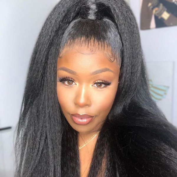 Natural Wigs Kinky Straight Hair 6 6 Closure Wig For Black Women Asteriahair