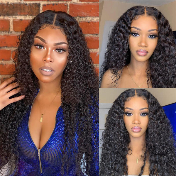 Curly Middle Part Wigs T shape 13x5 Lace Part Wigs For Women Asteriahair