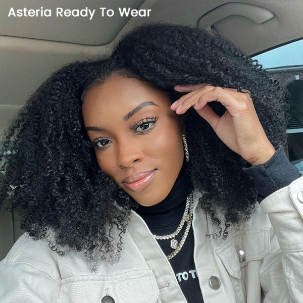Super Full Glueless Wig Afro Kinky Curly Wig Closure Wigs Human Hair Asteriahair