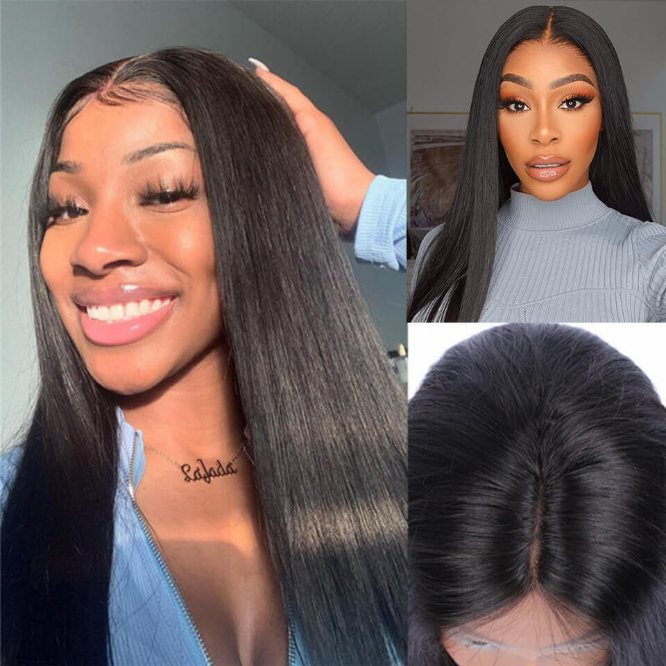 T-shape 13x5 Lace Part Wigs Straight Hair Cheap Middle Part T-shape 13x5 Lace Part Wigs Straight Hair Cheap Middle Part