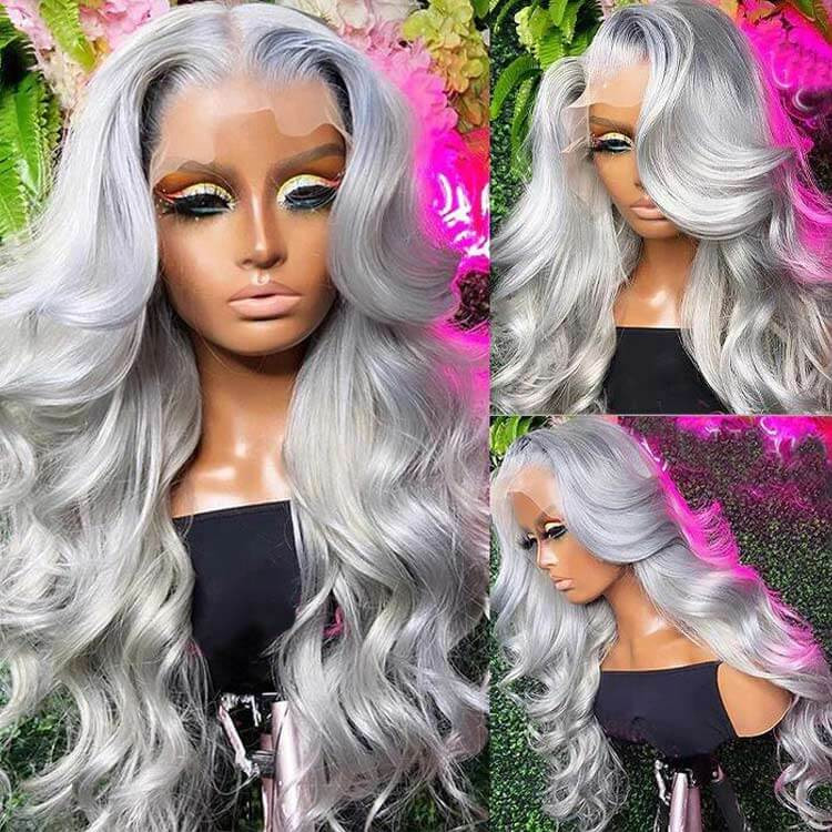 Ice grey wig store