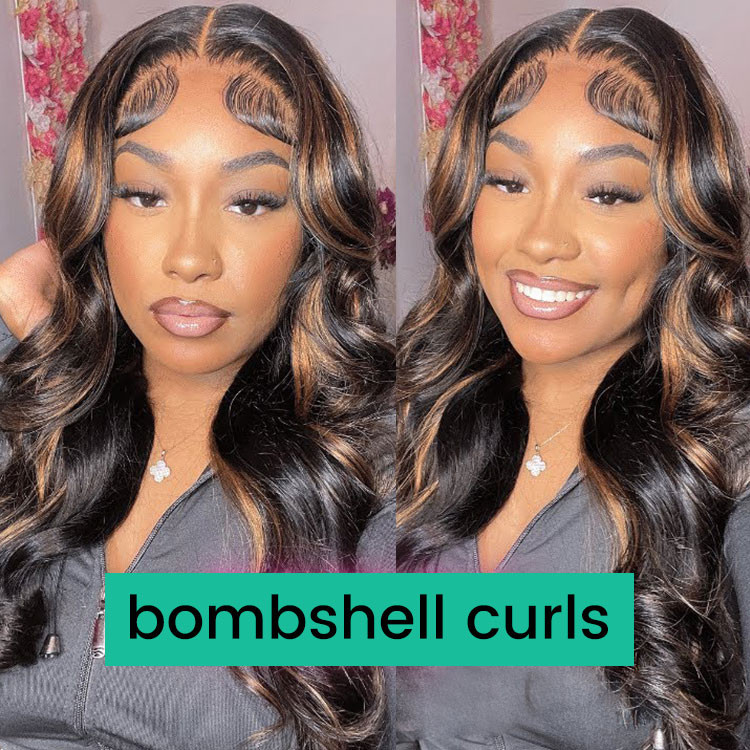 Highlight Wig Body Wave Human Hair Lace Front Wigs With High Density  -Asteriahair