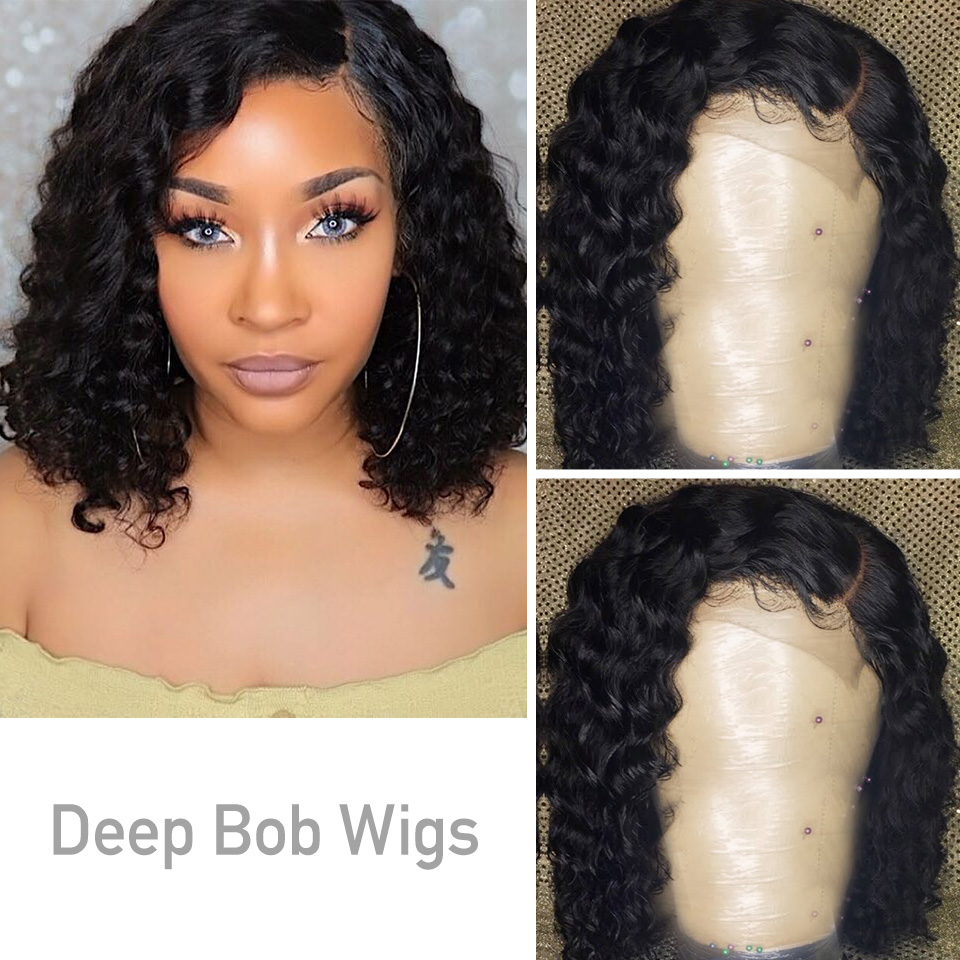 Bob Lace Front Wigs Deep wave Hair Short Bob Wigs -Asteriahair Bob Lace Front Wigs Deep wave Hair Short Bob Wigs -Asteriahair