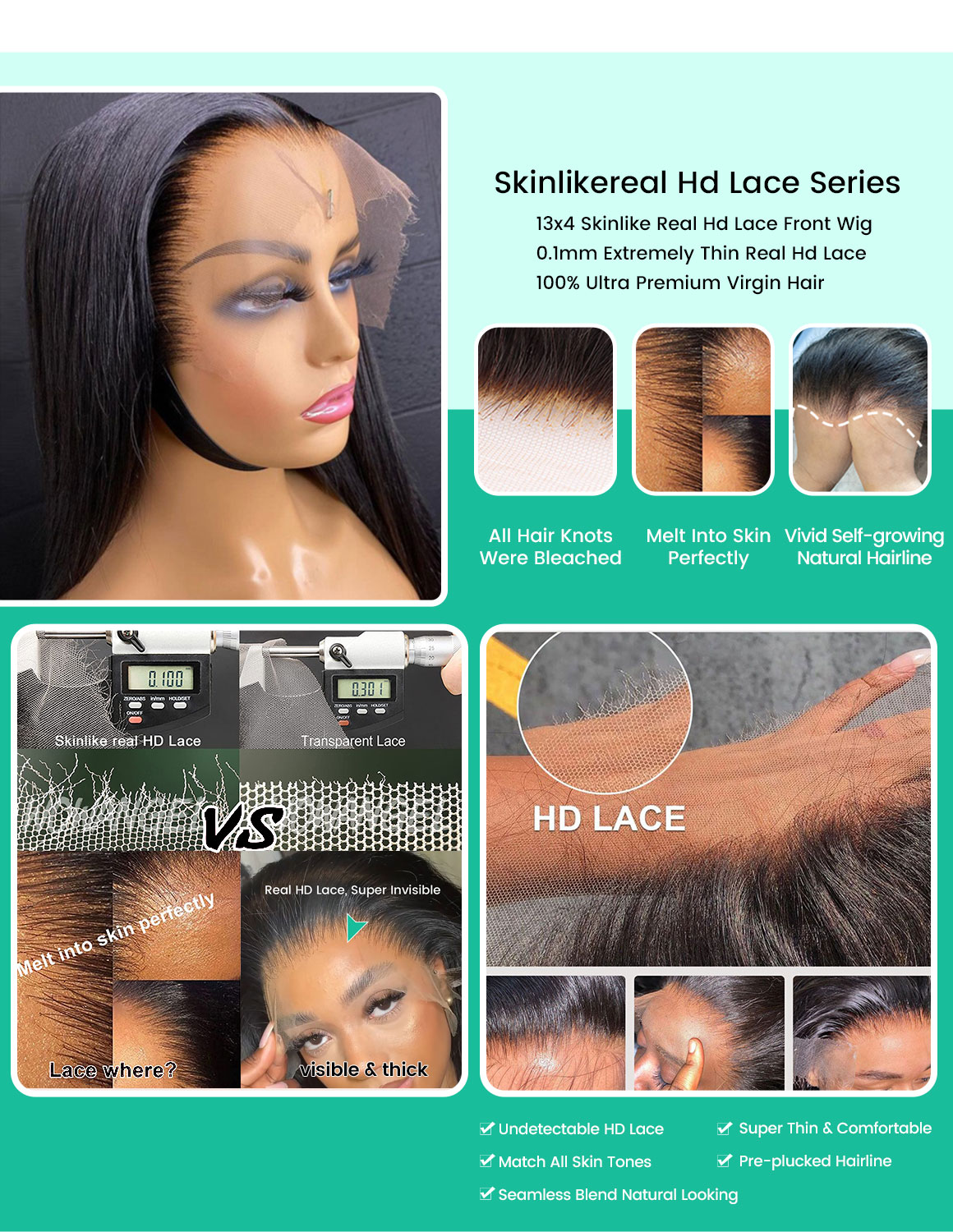 16 40 inch long straight lace front wigs human hair Asteriahair