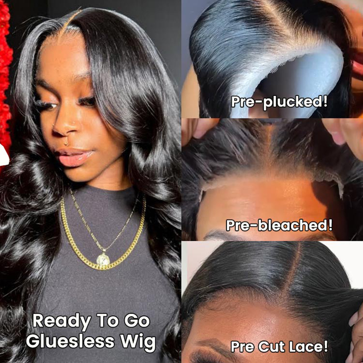 Ready to Go Wig Body Wave and Straight Hair 5x5 7x4 HD Lace